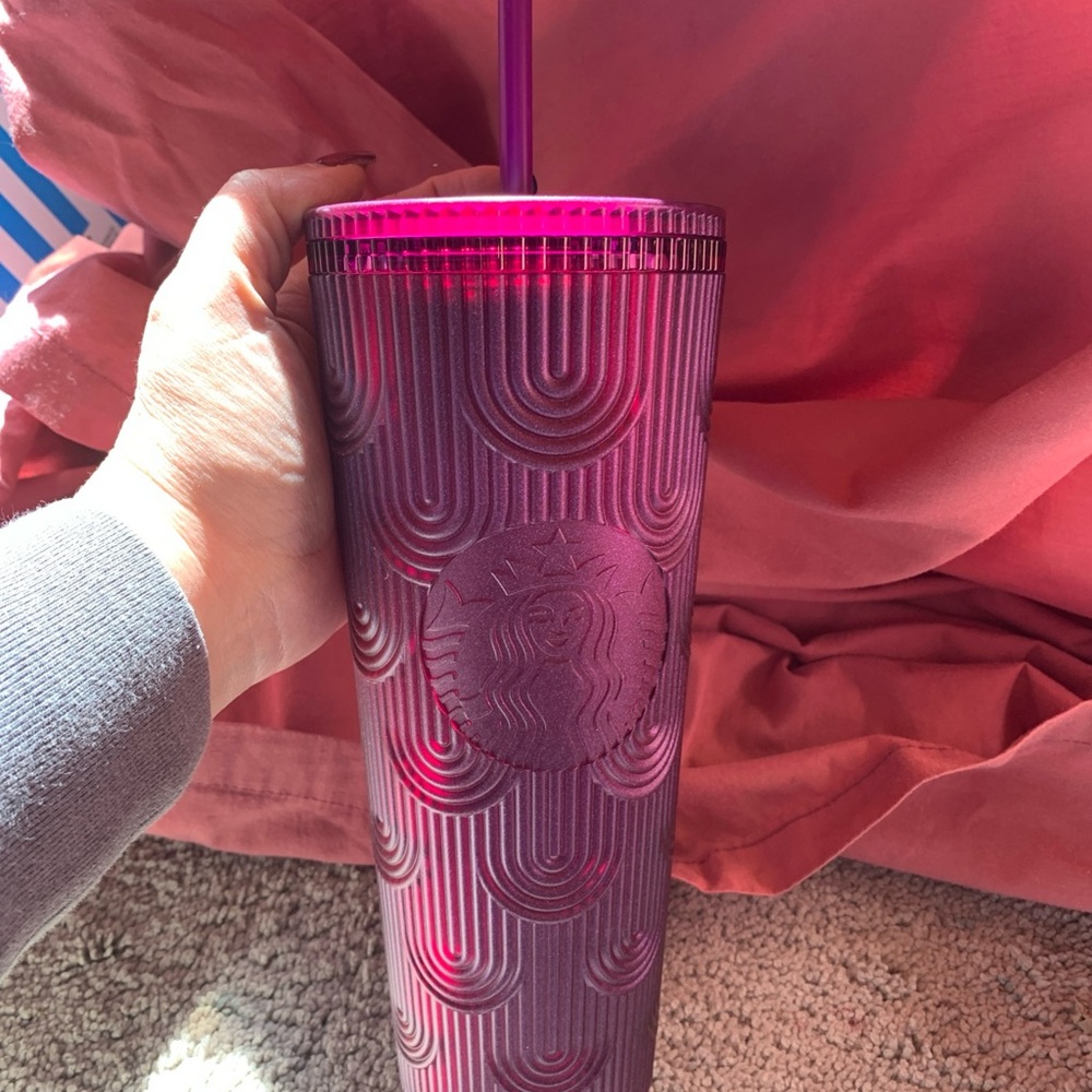 Starbucks Purple Tumbler with Straw